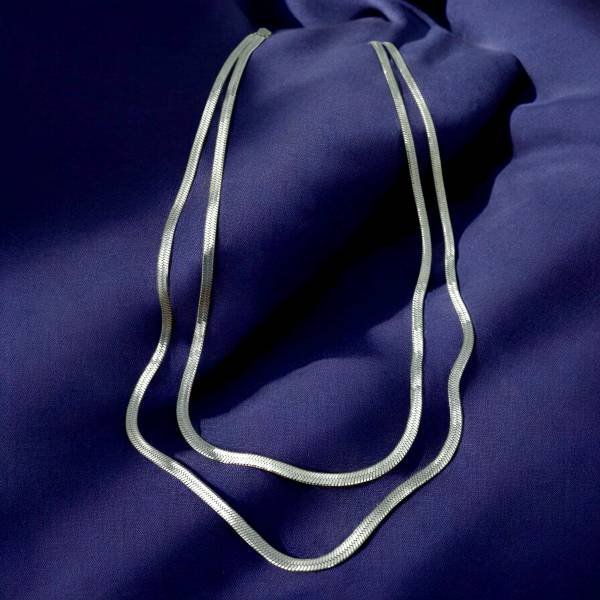 20292 Διπλό κολιέ από ανοξείδωτο ατσάλι αλυσίδα φίδι-Κ-20292