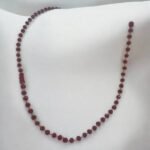 Κολιέ ροζάριο από ανοξείδωτο ατσάλι χρώμα Μπορντό-K-2088