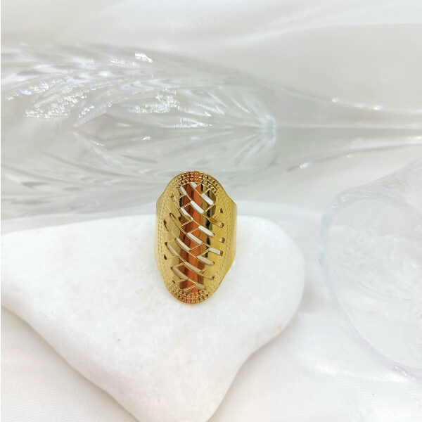 Ατσάλινο δαχτυλίδι απο ανοξείδωτο ατσάλι χρώμα χρυσό