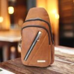 Aντρικό τσαντάκι τύπου μπανάνα χρώμα ταμπα-ANT-114