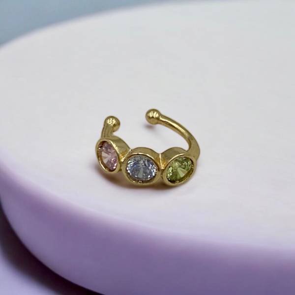 Σκουλαρίκι Μονό -Χελιξ Χωρίς Τρύπα από ανοξείδωτο ατσάλι-SK-1301