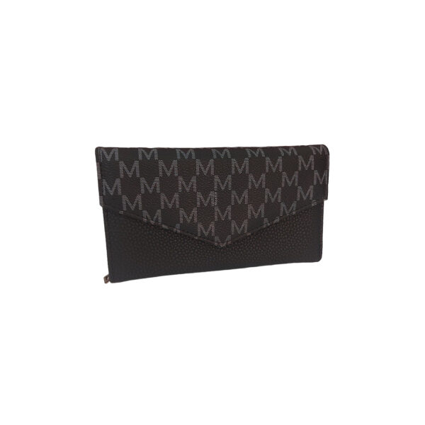 Γυναικείο πορτοφόλι με σχέδιο μαύρο χρώμα-P-