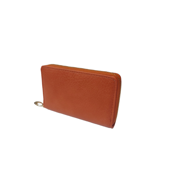Γυναικείο πορτοφόλι πορτοκαλί χρώμα-P-