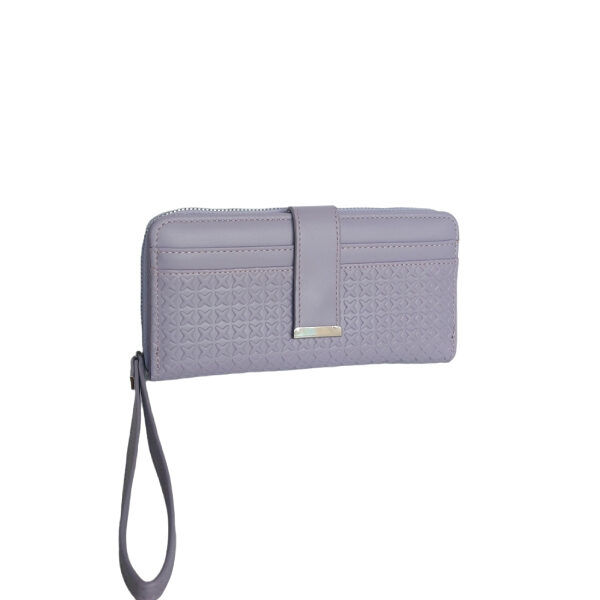 Γυναικείο πορτοφόλι με δυο κλεισίματα χρώμα Μωβ-P-