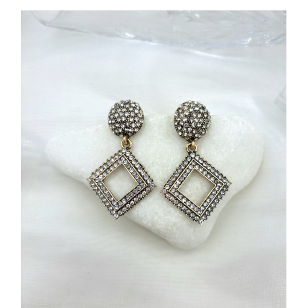Σκουλαρίκια κρεμαστά με διάφανα ζιργκον-SK-