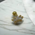 Σκουλαρίκι Tragus -Helix κορόνα χρώμα χρυσό-Χ-107