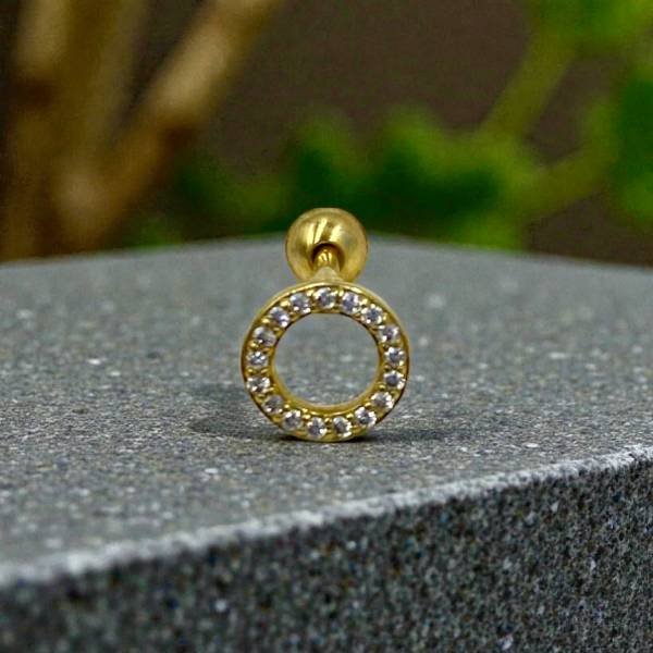 Σκουλαρίκι Tragus -Helix χρώμα χρυσό-Χ-113