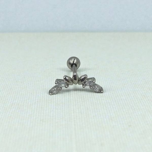 Σκουλαρίκι Tragus -Helix χρώμα ασημί-Χ-115