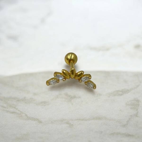 Σκουλαρίκι Tragus -Helix χρώμα χρυσό-Χ-115