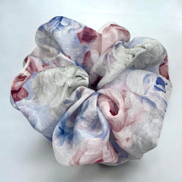 Scrunchie Σούρα Μαλλιών floral -LM-148 Large