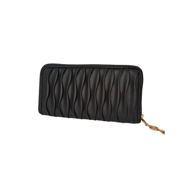 Γυναικείο πορτοφόλι με σχέδιο χρώμα μαύρο-P-