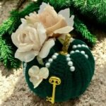 Χειροποίητο γούρι πλεκτό με βελονάκι ¨Κολοκύθα”-GP-1040