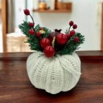 Χειροποίητο γούρι πλεκτό με βελονάκι ¨Κολοκύθα”-GP-1047 - Image 2