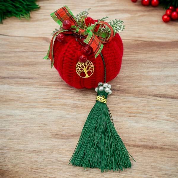 Χειροποίητο γούρι πλεκτό με βελονάκι ¨Κολοκύθα”-GP-1036