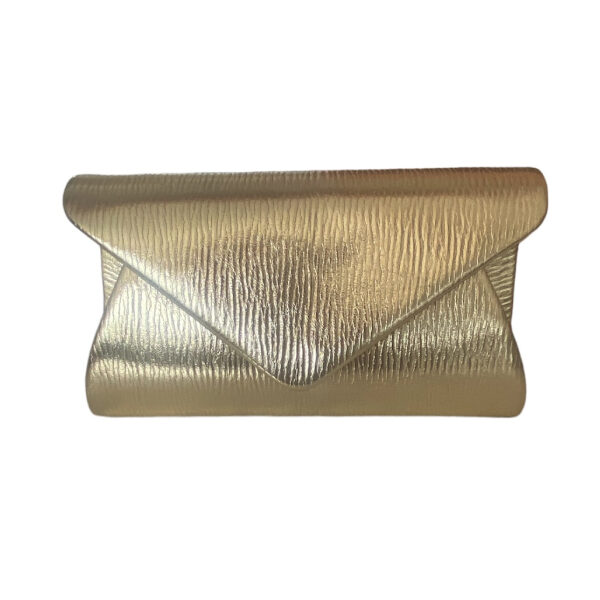 Τσάντα αμπιγιέ τύπου φάκελος χρώμα Χρυσό-TS-