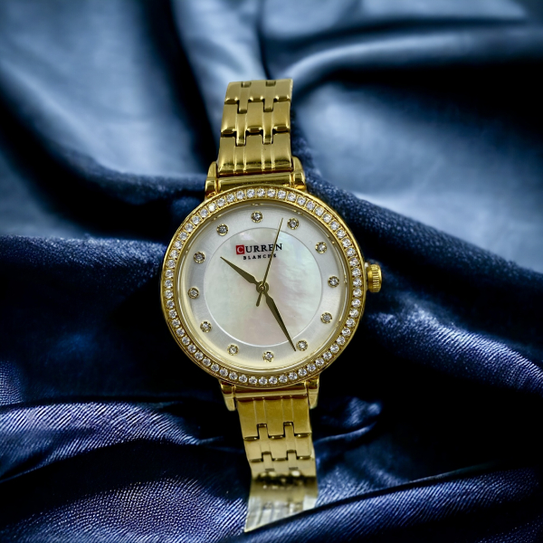 Γυναικείο ρολόι Curren με ατσάλινο μπρασελέ Χρυσό-GR-