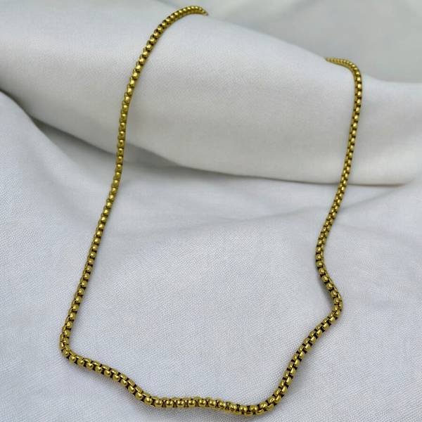 Κολιέ αλυσίδα από ανοξείδωτο ατσάλι xρώμα Χρυσό-Κ-464