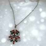 Κολιέ Χριστουγεννιάτικο από ανοξείδωτο ατσάλι χρώμα ασημί-K-544