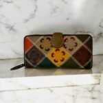 Γυναικείο πορτοφόλι ΔΕΡΜΑ multicolor-P-