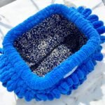 Χειροποίητη πλεκτή τσάντα puffy 35x22cm χρώμα Μπλε ρουά-PL-116-141 - Image 2