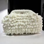 Χειροποίητη πλεκτή τσάντα Puffy χρώμα Υπόλευκο-PL-116-62 - Image 2