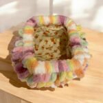 Χειροποίητη τσάντα puffy MINI πλεγμένη με τα δάχτυλα πολύχρωμη-PL-120-6527 - Image 2