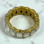 Ατσάλινο βεράκι με πέτρες κρυστάλλου χρώμα χρυσό-D-