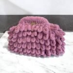 Χειροποίητη τσάντα Puffy MINI πλεγμένη με τα δάχτυλα σάπιο μήλο-PL-120-28