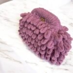 Χειροποίητη τσάντα Puffy MINI πλεγμένη με τα δάχτυλα σάπιο μήλο-PL-120-28 - Image 3