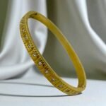 Βραχιόλι Χειροπέδα από ανοξείδωτο ατσάλι με ζιργκον χρώμα χρυσό-BR-