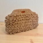 Χειροποίητη πλεκτή τσάντα Puffy χρώμα Καμηλό-PL-116-262 regular size