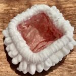 Χειροποίητη πλεκτή τσάντα Puffy mini χρώμα Άσπρο-PL-120 - Image 2
