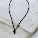 Αγιορείτικο Κομποσχοίνι Λαιμού μαύρο με Σταυρουδάκι