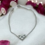 Βραχιόλι με καρδιά από ανοξείδωτο ατσάλι χρώμα ασημί-BR-