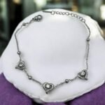 Βραχιόλι με καρδιές από ανοξείδωτο ατσάλι χρώμα ασημί-BR-