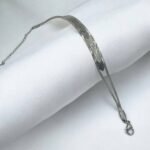 Βραχιόλι από ανοξείδωτο ατσάλι χρώμα ασημί-BR-