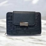 Γυναικείο πορτοφόλι με πολλές θήκες χρώμα Μαύρο-P-1160