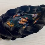 Velvet Marshmallow Πλεκτή χειροποίητη τσαντα χρώμα μαύρο-PL-138 - Image 2