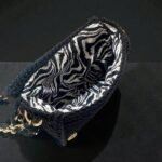 Χειροποίητη πλεκτή τσάντα πλέξη bubble χρώμα Μαύρο-PL-140 - Image 5