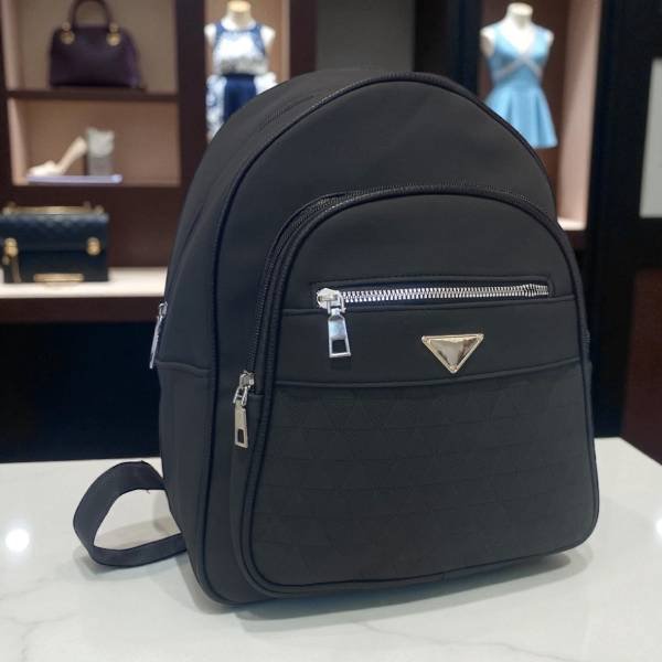 Ευρύχωρο σακίδιο πλάτης suede Μαύρο χρώμα-TS-