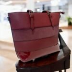 Ευρύχωρη Τσάντα ώμου χρώμα Μπορντό-TS-