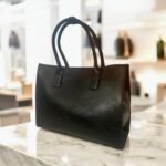 Ευρύχωρη Τσάντα ώμου χρώμα Μαύρο-TS-