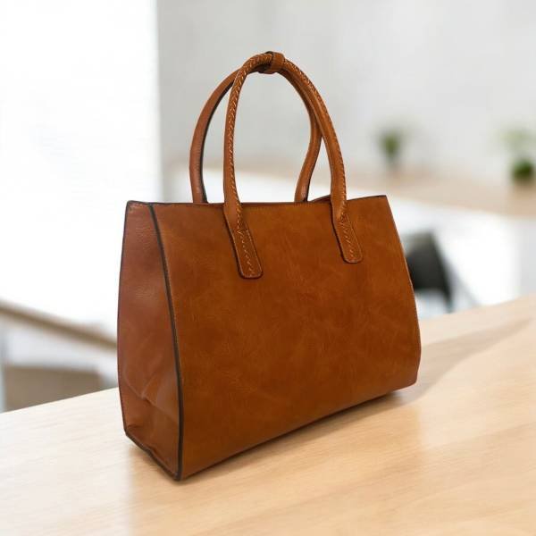 Ευρύχωρη Τσάντα ώμου χρώμα Ταμπά-TS-