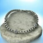 Ανδρικό Βραχιόλι από ανοξείδωτο ατσάλι χρώμα ασημί-BR-1082