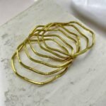 Βραχιόλι χειροπέδα σετ 6 τεμάχια από ανοξείδωτο ατσάλι χρώμα χρυσό-BR-424