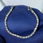 Βραχιόλι από ανοξείδωτο ατσάλι με κρυσταλλάκια χρώμα ασημί-BR-