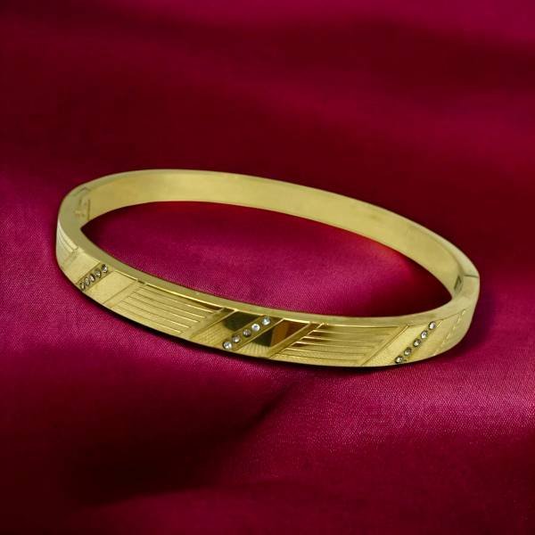 Βραχιόλι Χειροπέδα από ανοξείδωτο ατσάλι χρώμα χρυσό-BR-