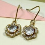 Σκουλαρίκια Σετ 3 ζευγάρια από Ανοξείδωτο ατσάλι με ζιργκον χρώμα χρυσό-SK-761 - Image 2