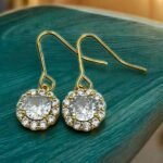 Σκουλαρίκια Σετ 3 ζευγάρια από Ανοξείδωτο ατσάλι με ζιργκον χρώμα χρυσό-SK-761 - Image 3