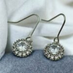 Σκουλαρίκια Σετ 3 ζευγάρια από Ανοξείδωτο ατσάλι με ζιργκον χρώμα ασημί-SK-763 - Image 2